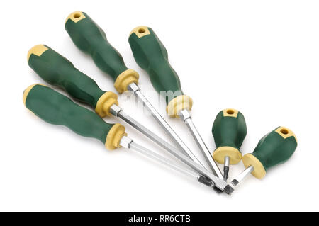 set screwdrivers isolated on a white Stock Photo