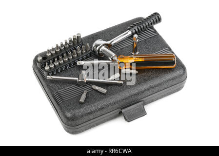 set tools isolated on a white background Stock Photo