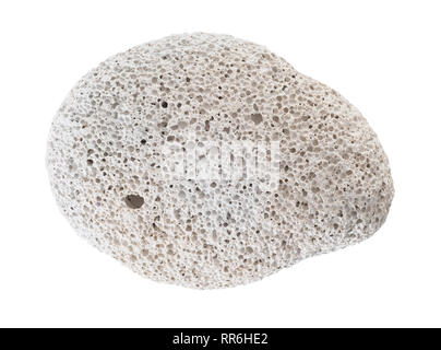 Found natural pumice stone isolated on white. Stock Photo