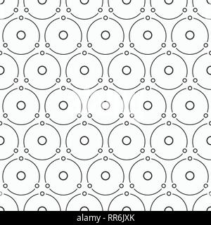 Abstract simple pattern of circles, separated on three equal parts. Stylish texture. Trendy pattern for fabric, wallpapers, wrapping paper, cards. Stock Vector