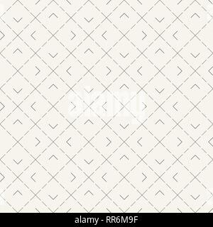 Abstract geometric seamless pattern with dotted lines. Regular repeating geometric shapes. Linear grid with rhombuses. Linear style. Dotted lines. Stock Vector