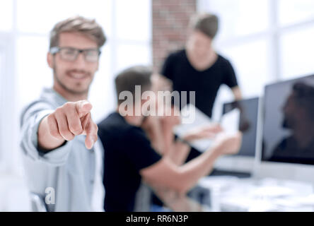 Group of designers working on a project in the office Stock Photo