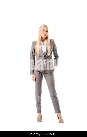 beautiful blonde in business suit business lady Stock Photo - Alamy