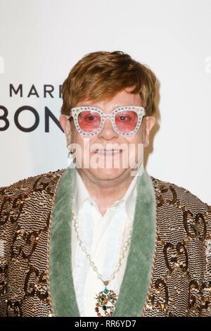 Los Angeles, USA. 24th Feb, 2019. CA - FEBRUARY 24: Elton John at the Elton John AIDS Foundation Academy Awards Viewing Party at West Hollywood Park on February 24, 2019 in Los Angeles, California. Photo: CraSH/imageSPACE Credit: Imagespace/Alamy Live News Stock Photo
