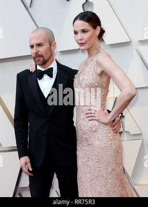 Hollywood, California, USA. 24th Feb, 2019. Hollywood, California, USA. 25th Feb, 2019. 24 February 2019 - Hollywood, California - Sam Rockwell, Leslie Bibb. 91st Annual Academy Awards presented by the Academy of Motion Picture Arts and Sciences held at Hollywood & Highland Center. Photo Credit: AdMedia Credit: AdMedia/ZUMA Wire/Alamy Live News Stock Photo