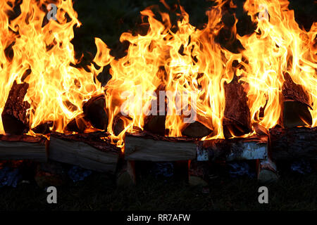 General views of Charity Fire Walking at Aldingbourne Trust in West Sussex, UK. Stock Photo