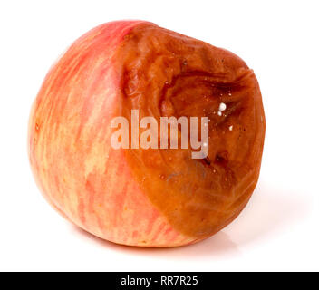 rotten apple isolated on a white background Stock Photo