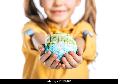 Child Hands Holding Earth Model Clay Rainbow Ecology Concept Top Stock  Photo by ©galiaromaniv88@gmail.com 489952540