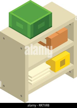 Garage rack icon, isometric style Stock Vector