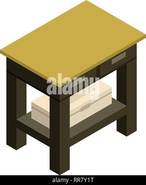 Garage table icon, isometric style Stock Vector