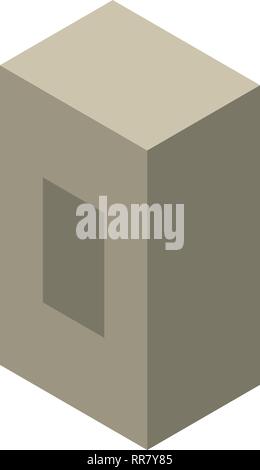 Eco carton pack icon, isometric style Stock Vector