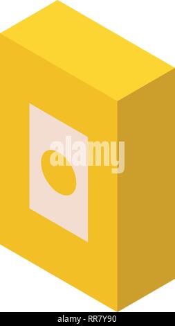 Detergent box icon, isometric style Stock Vector