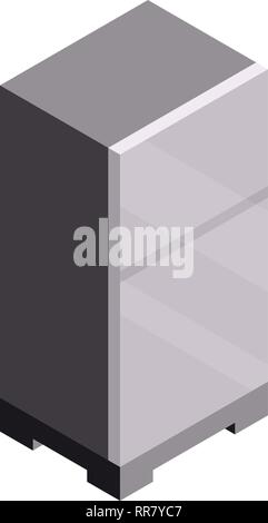 Garage modern fridge icon, isometric style Stock Vector