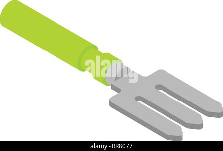 Hand fork icon, isometric style Stock Vector