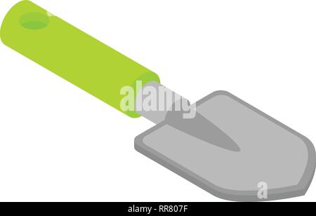 Garden hand shovel icon, isometric style Stock Vector