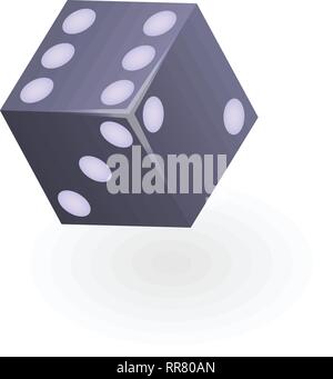 Blue dice icon, isometric style Stock Vector