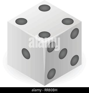 Casino dice icon, isometric style Stock Vector