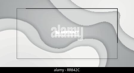 Abstract gradient white paper cut style background. You can use for ad ...