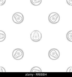 Top tin can pattern seamless vector repeat geometric for any web design Stock Vector