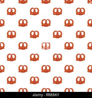 Fresh pretzel pattern seamless vector repeat for any web design Stock Vector
