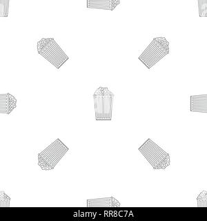 Popcorn box pattern seamless vector repeat geometric for any web design Stock Vector