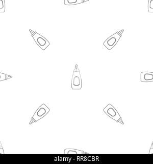 Mustard bottle pattern seamless vector repeat geometric for any web design Stock Vector