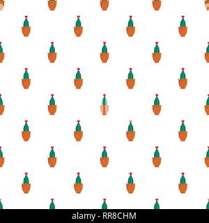 Cactus flower pattern seamless vector repeat for any web design Stock Vector
