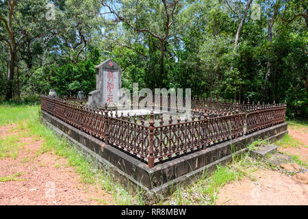Chinese shrine built in 1887 in historic Cooktown Cemetery. Over 300 Chinese emigrants were buried there. Far North Queensland, QLD, FNQ, Australia Stock Photo