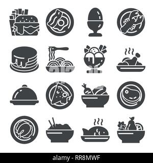 Vector illustrations Food icon set Stock Vector