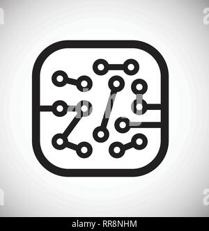 Electronic circuit icon on white background for graphic and web design, Modern simple vector sign. Internet concept. Trendy symbol for website design web button or mobile app. Stock Vector