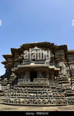 Belur Chennakesava Temple or Keshava Temple, Belur, Karnataka, India Stock Photo