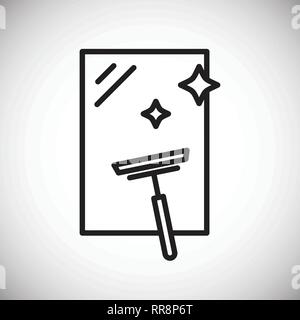 Glass cleaning line icon on white background for graphic and web design, Modern simple vector sign. Internet concept. Trendy symbol for website design web button or mobile app. Stock Vector