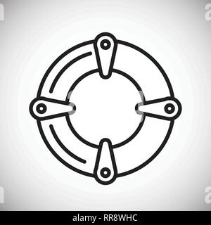 Life buoy line icon on white background for graphic and web design, Modern simple vector sign. Internet concept. Trendy symbol for website design web button or mobile app. Stock Vector