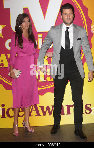 Sep 07, 2015 - London, England, UK - TV Choice Awards 2015 at Hilton Park Lane - VIP Arrivals Photo Shows: Michelle Wright and Mark Wright Stock Photo