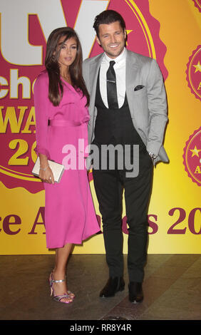 Sep 07, 2015 - London, England, UK - TV Choice Awards 2015 at Hilton Park Lane - VIP Arrivals Photo Shows: Michelle Wright and Mark Wright Stock Photo