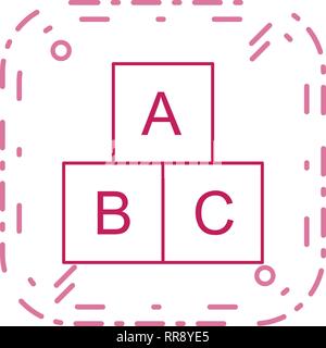 ABC Cubes Vector Icon Sign Icon Vector Illustration For Personal And Commercial Use... Clean Look Trendy Icon... Stock Vector