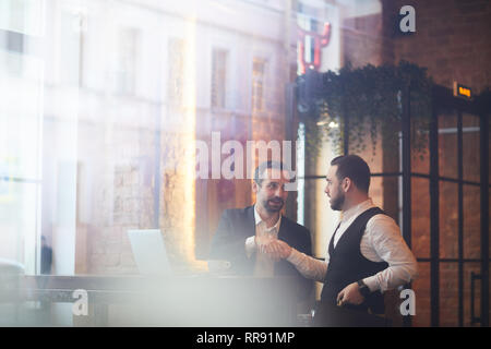 Business Meeting in Restaurant Stock Photo