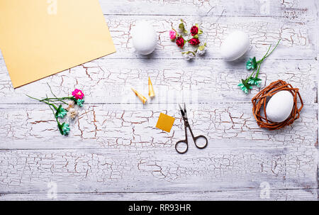 Eggs in shape of unicorn. Step by step. Stock Photo