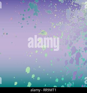 Neon explosion paint splatter artistic template design. Colorful ink texture splash in lavender background vector. Trendy creative abstract design for Stock Vector