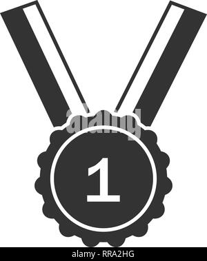 Winner medal icon design template vector isolated illustration Stock Vector