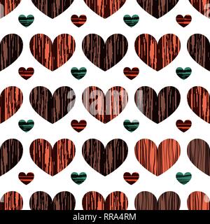 Lovely colorful hearts. Seamless pattern background. Vector illustration. Stock Vector