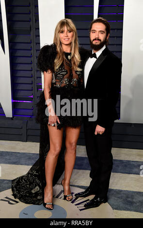 Heidi Klum (left) and Tom Kaulitz attending the Vanity Fair Oscar Party held at the Wallis Annenberg Center for the Performing Arts in Beverly Hills, Los Angeles, California, USA. Stock Photo