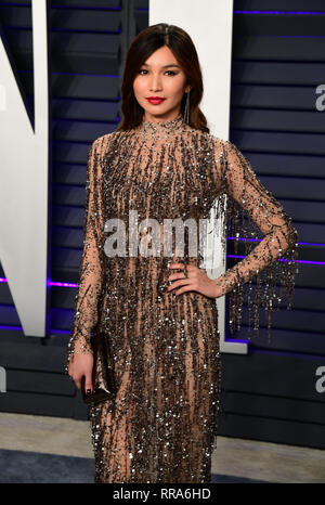 Gemma Chan attending the Vanity Fair Oscar Party held at the Wallis Annenberg Center for the Performing Arts in Beverly Hills, Los Angeles, California, USA. Stock Photo