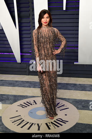 Gemma Chan attending the Vanity Fair Oscar Party held at the Wallis Annenberg Center for the Performing Arts in Beverly Hills, Los Angeles, California, USA. Stock Photo