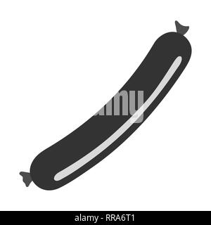 Sausage meat semi-finished product, simple image Stock Vector
