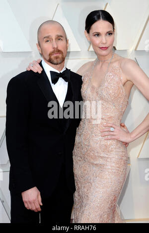 Los Angeles, USA. 24th Feb, 2019. Sam Rockwell and Leslie Bibb attending the 91st Annual Academy Awards at Hollywood & Highland Center on February 24, 2019 in Hollywood, California. Credit: Geisler-Fotopress GmbH/Alamy Live News Stock Photo
