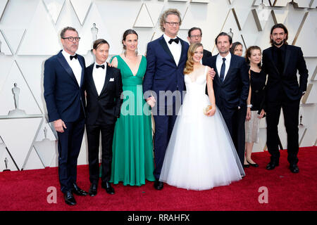 Los Angeles, USA. 24th Feb, 2019. Sebastian Koch, Tom Schilling, Christiane Asschenfeldt, Florian Henckel von Donnersmarck, Dirk Schürhoff, Saskia Rosendahl, Quirin Berg, Mariette Rissenbeek, Guest and Max Wiedemann attending the 91st Annual Academy Awards at Hollywood & Highland Center on February 24, 2019 in Hollywood, California. Credit: Geisler-Fotopress GmbH/Alamy Live News Stock Photo