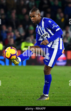 SEVILLA, 17-02-2019. Primera Division Spanish League. LaLiga. Estadio Benito Villamarin. Diego Rolan (Alaves) during the game Real Betis - Deportivo Alaves. Stock Photo