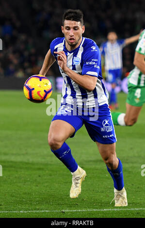 SEVILLA, 17-02-2019. Primera Division Spanish League. LaLiga. Estadio Benito Villamarin. Jonathan Calleri (Alaves) during the game Real Betis - Deportivo Alaves. Stock Photo