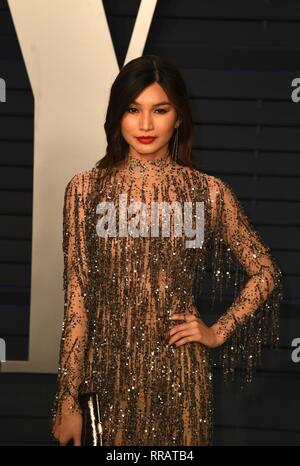 Los Angeles, USA. 24th Feb, 2019. LOS ANGELES, CA - FEBRUARY 24: Gemma Chan at the Vanity Fair Oscar Party on February 24, 2019 in Los Angeles, California. Credit: Imagespace/Alamy Live News Stock Photo